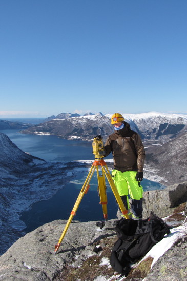 Surveying at Svartisen in Norway